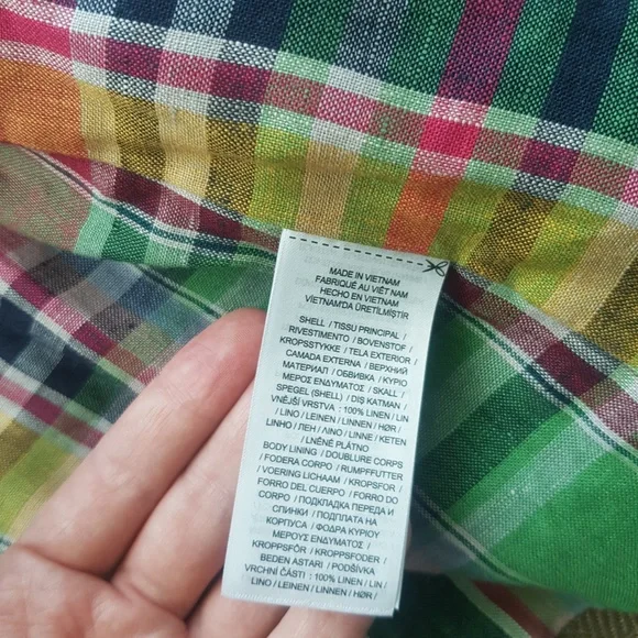 Lauren Ralph Lauren Herringbone Linen Blazer In Olive Fern Size 12 NWT $345 - Picture 11 of 12